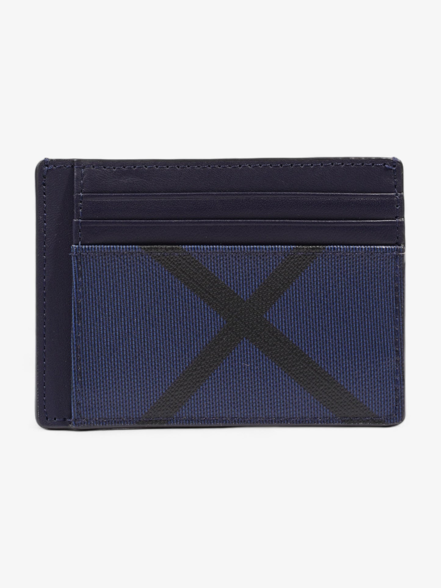 Burberry London Check Collection Bernie Card Case Bright Lapis Leather