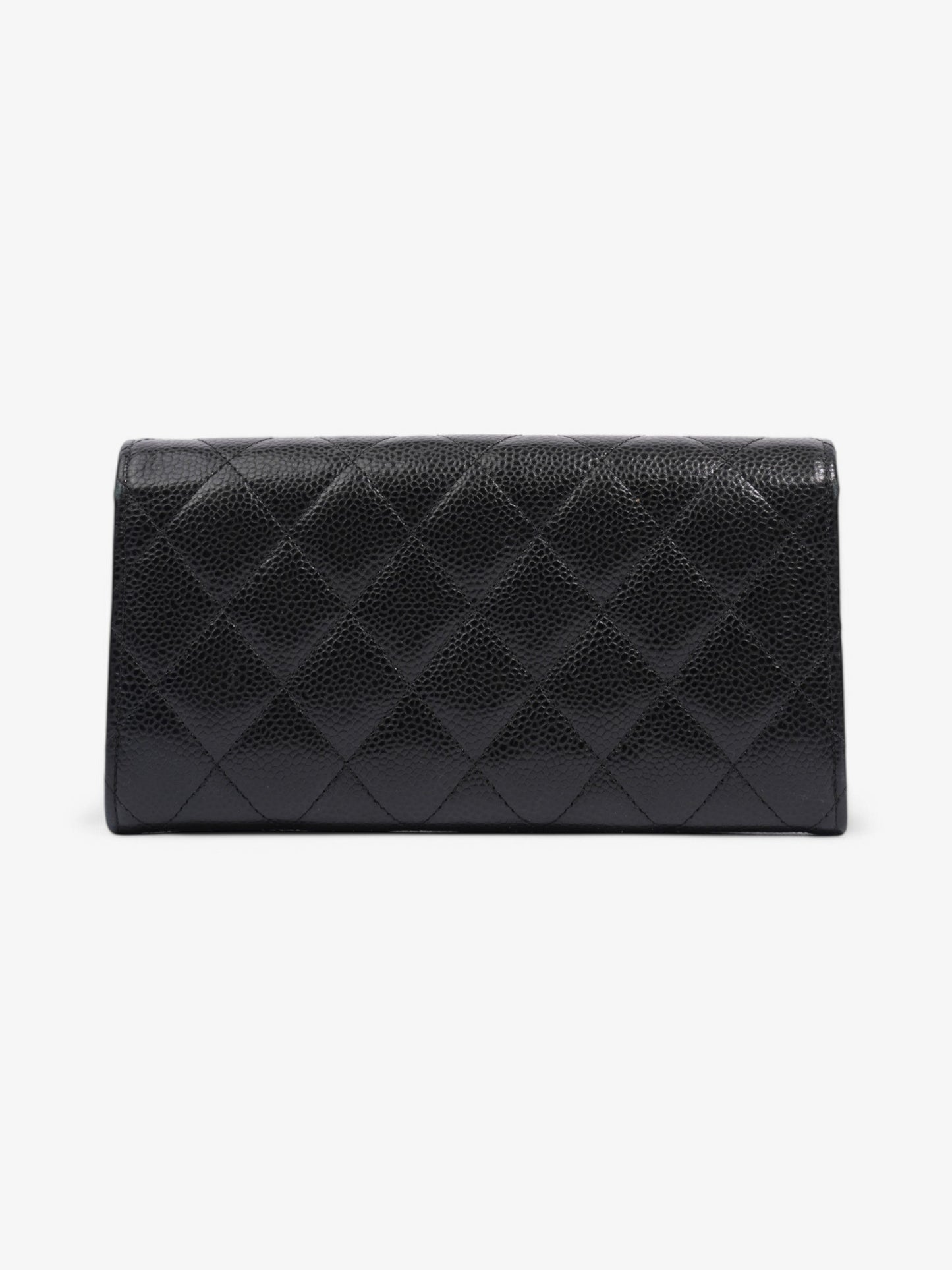 Chanel Classic Flap Wallet Black / Gold Caviar Leather