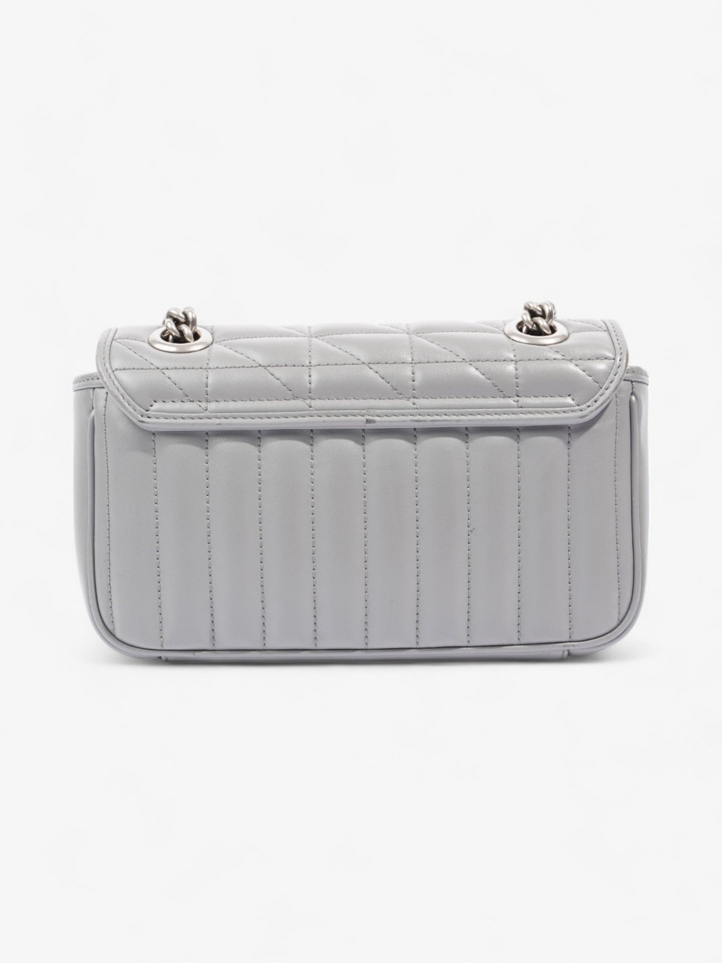 Gucci GG Marmont Flap Grey Matelasse Leather Mini