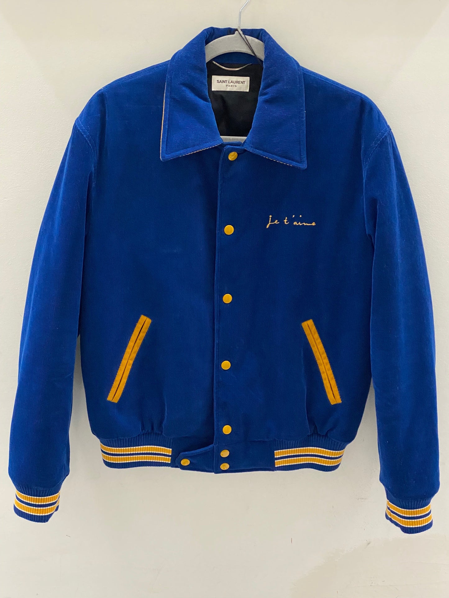 SAINT LAURENT JE T'AIME CORDUROY BOMBER JACKET
