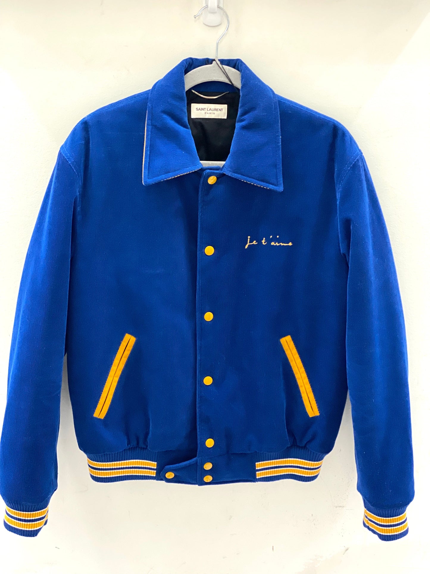 SAINT LAURENT JE T'AIME CORDUROY BOMBER JACKET