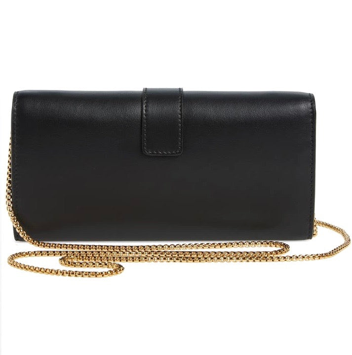SALVATORE FERRAGAMO CALFSKIN LEATHER WALLET ON A CHAIN