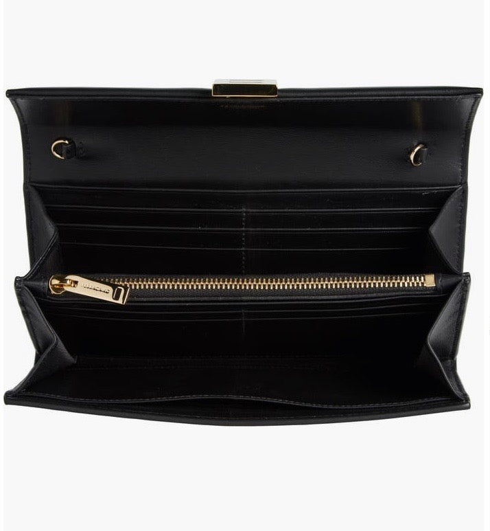 SALVATORE FERRAGAMO CALFSKIN LEATHER WALLET ON A CHAIN