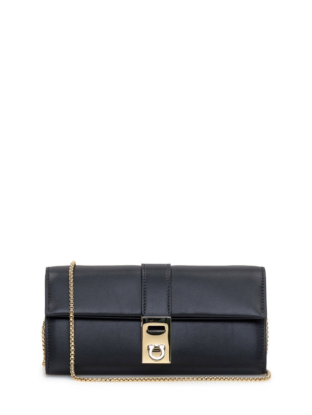 SALVATORE FERRAGAMO CALFSKIN LEATHER WALLET ON A CHAIN