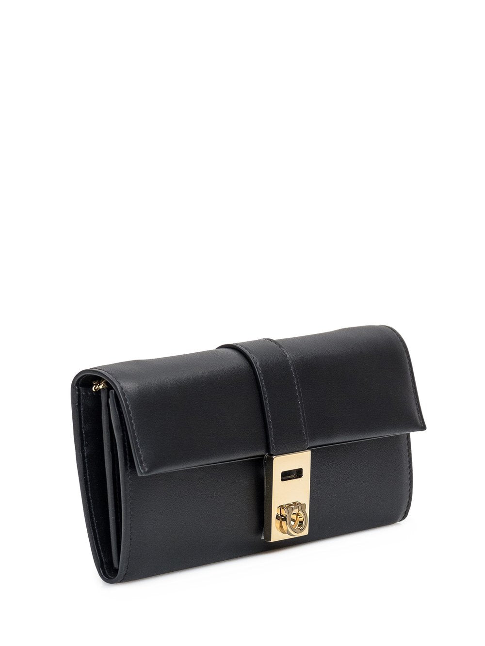SALVATORE FERRAGAMO CALFSKIN LEATHER WALLET ON A CHAIN
