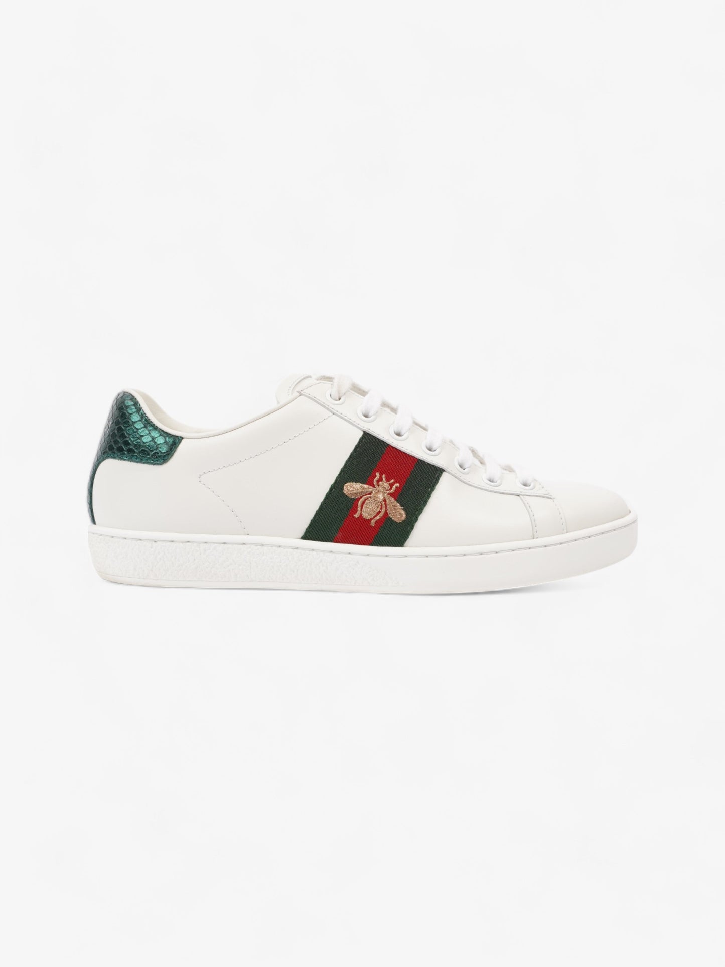 Gucci Bee Ace White / Green / Red Leather EU 37 UK 4