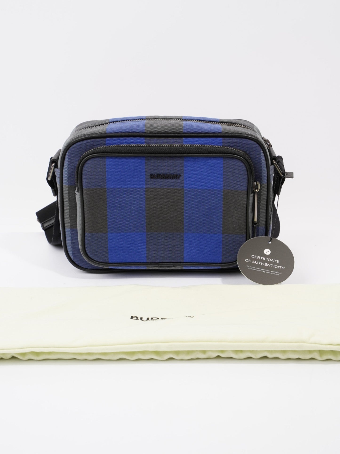 Burberry Paddy Check Blue Canvas