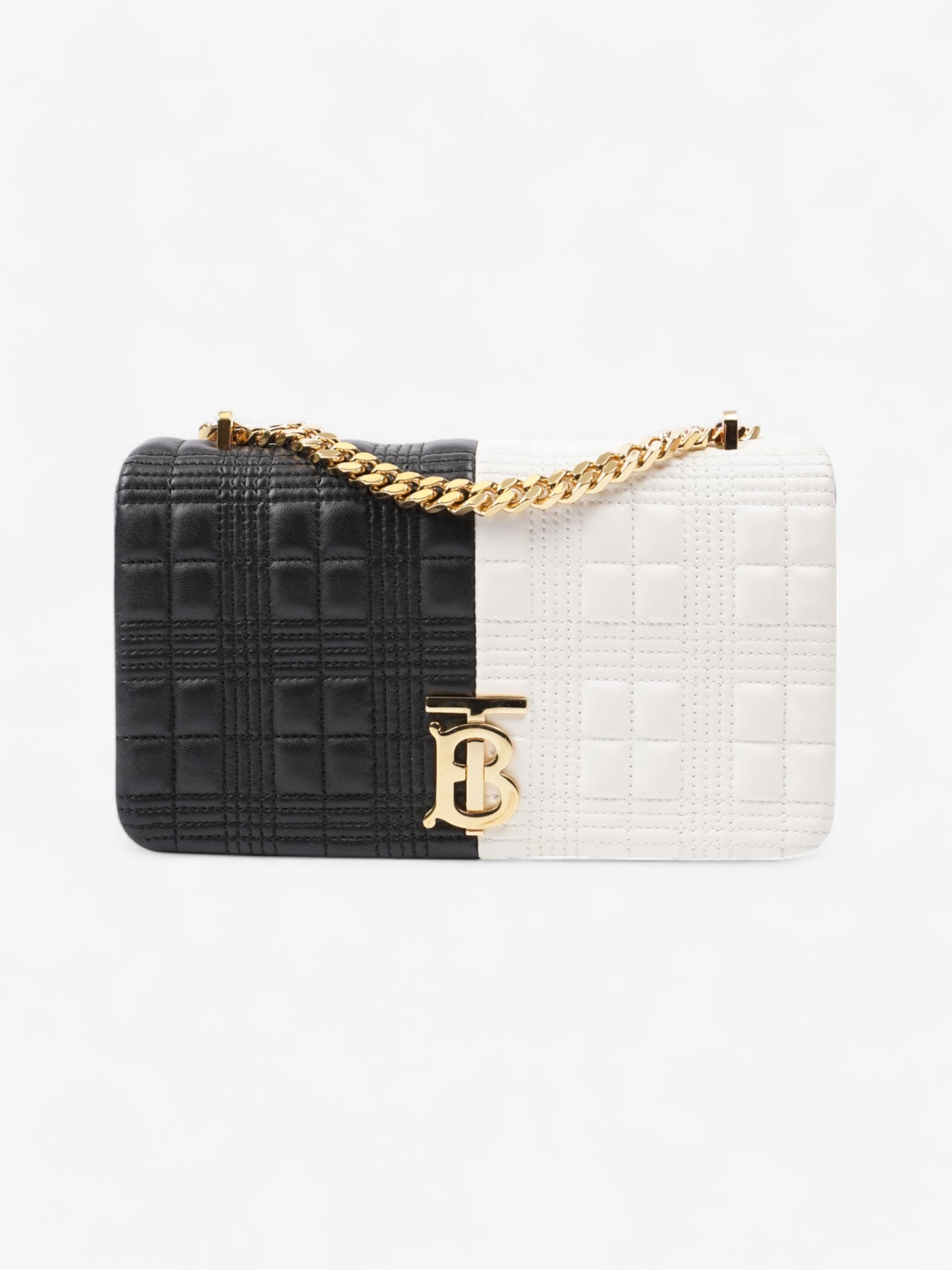 Burberry Lola bag Black / White Leather Small