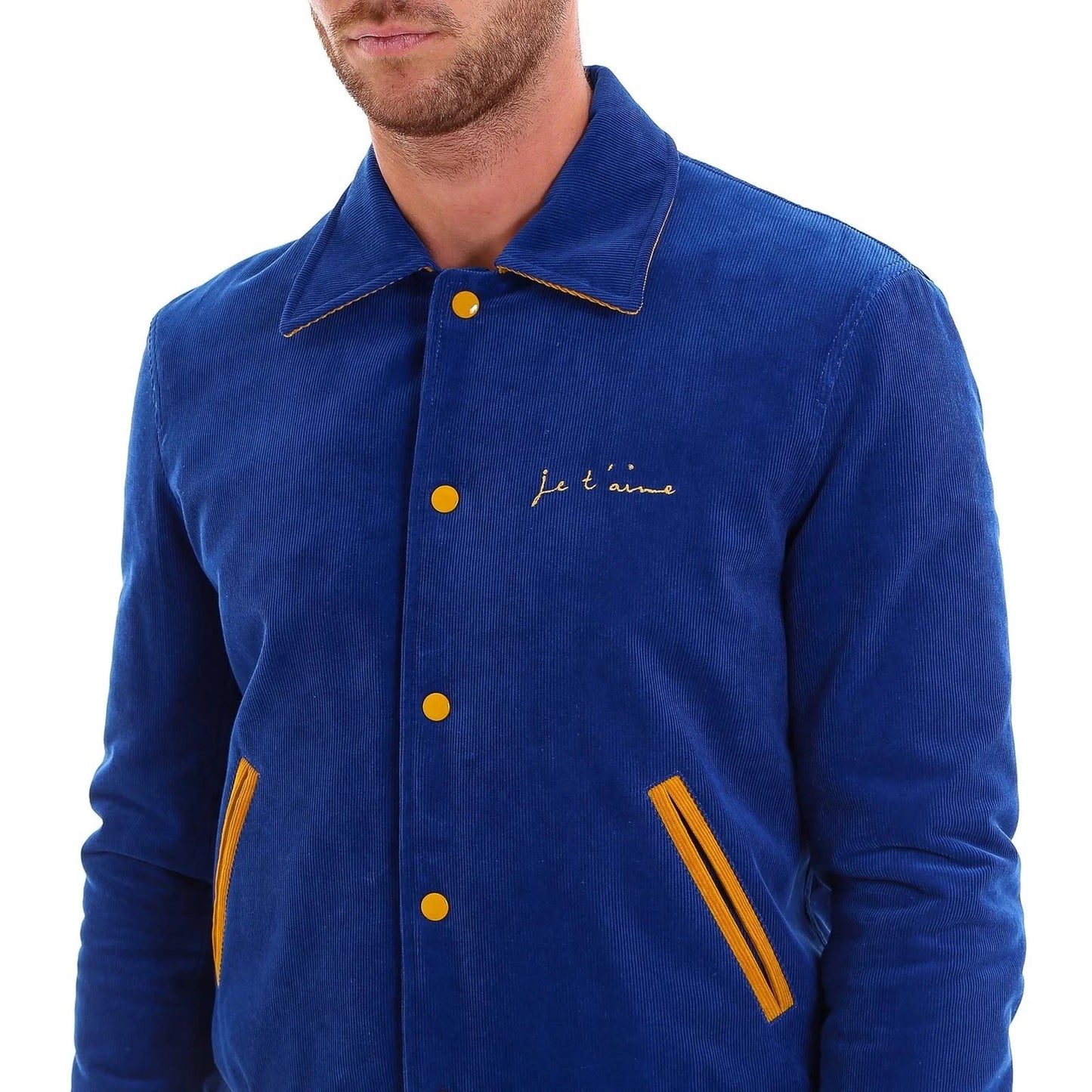 SAINT LAURENT JE T'AIME CORDUROY BOMBER JACKET
