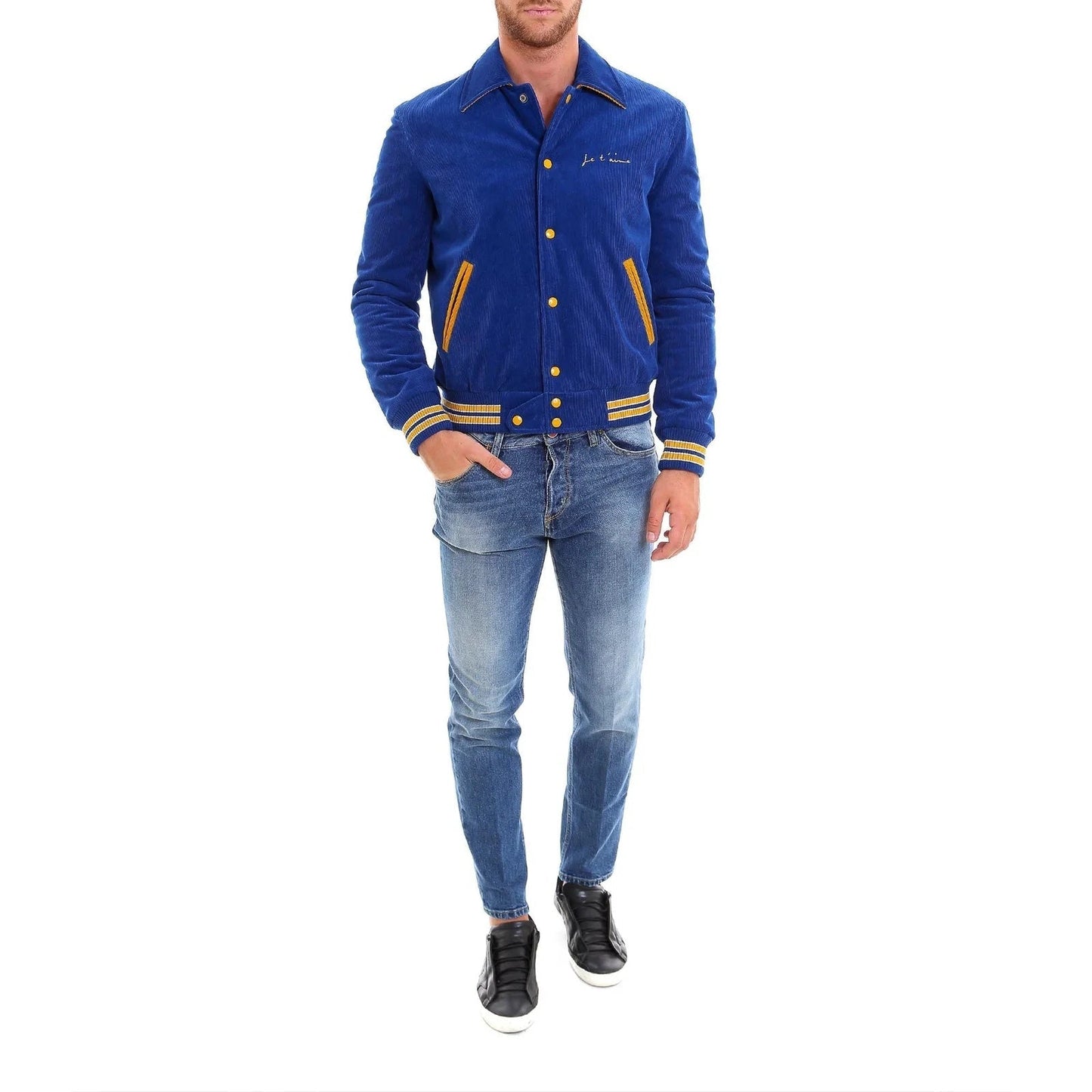 SAINT LAURENT JE T'AIME CORDUROY BOMBER JACKET