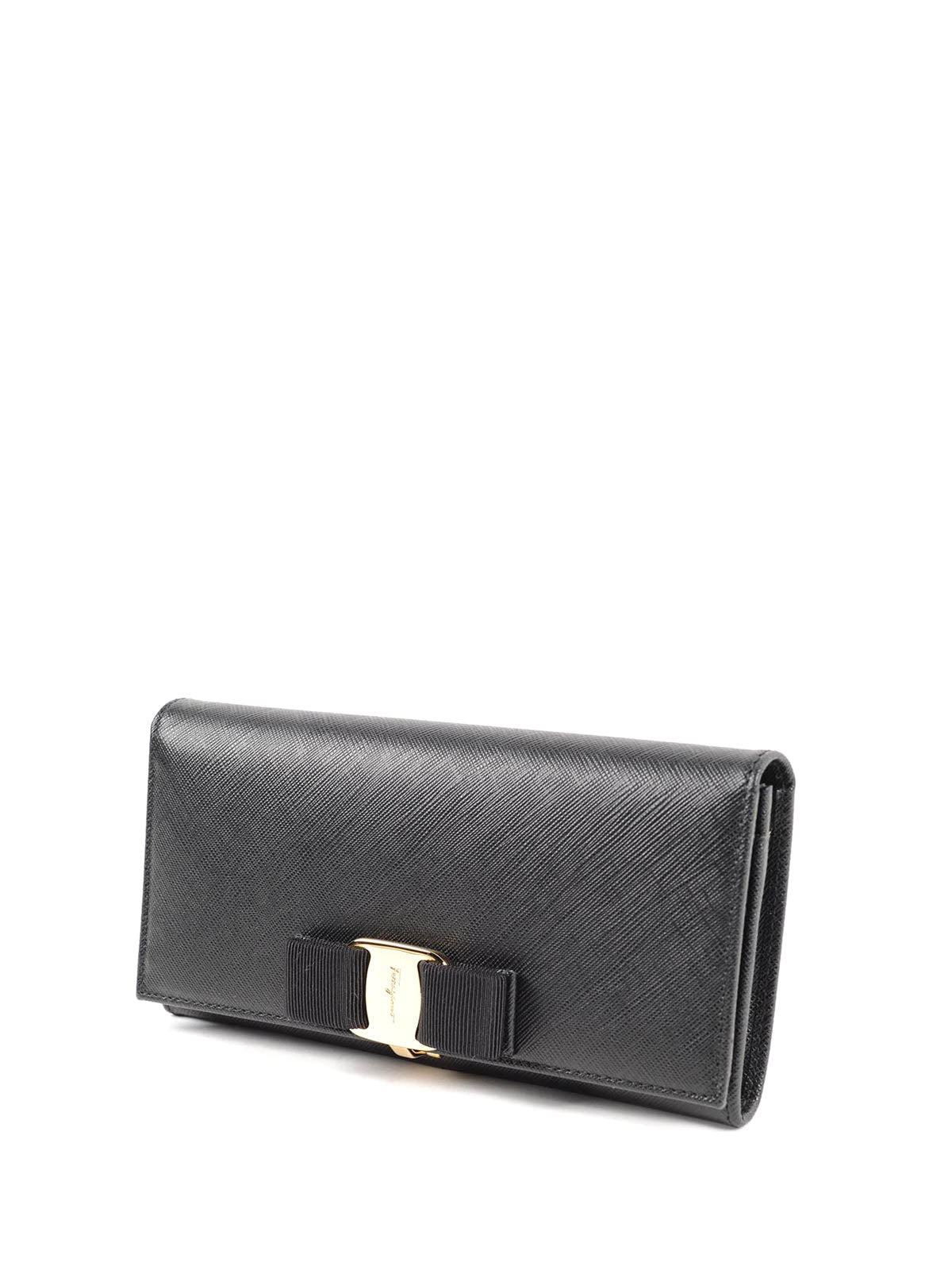 SALVATORE FERRAGAMO VARA BOW SAFFIANO LEATHER CONTINENTAL WALLET