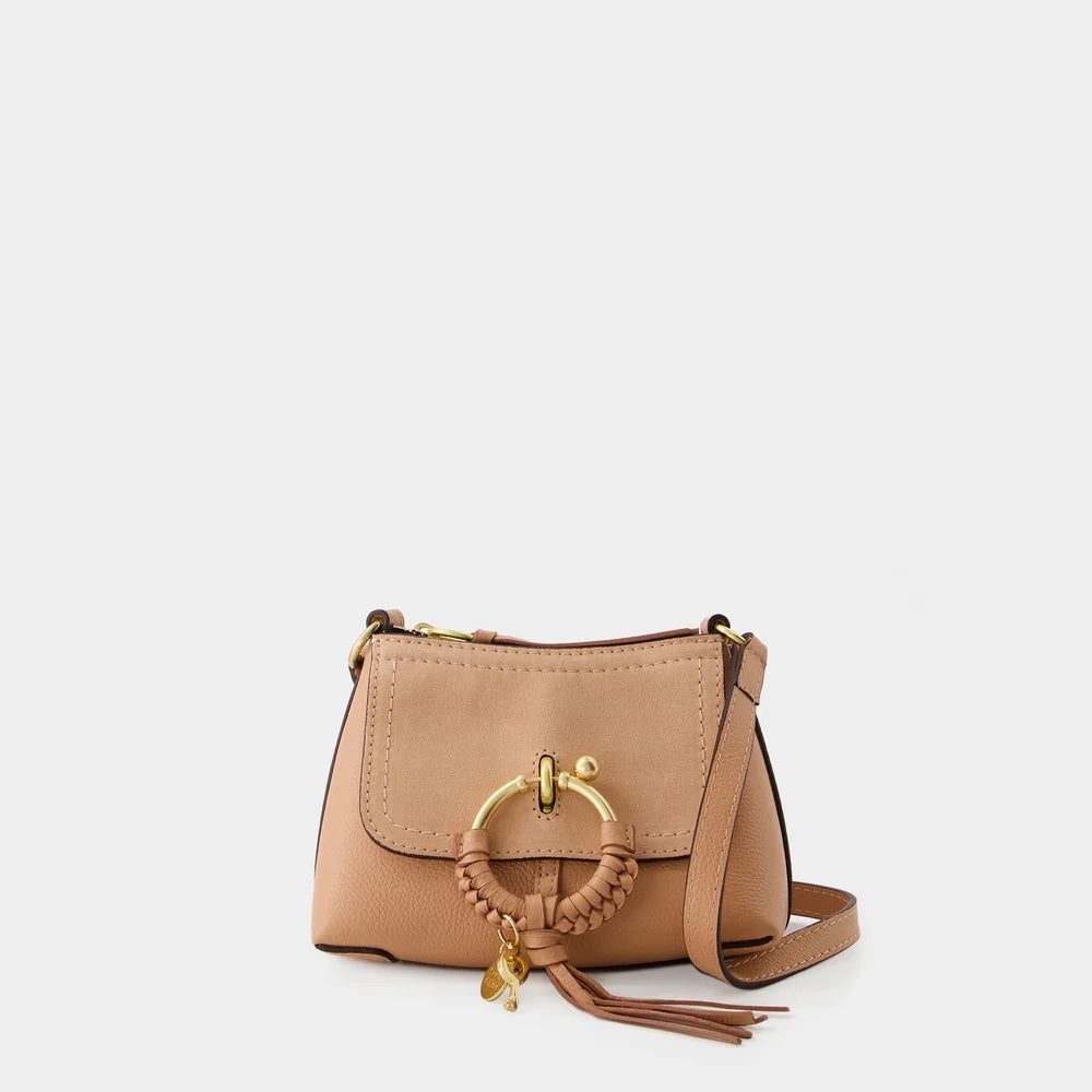 SEE BY CHLOÉ JOAN SUEDE & CALFSKIN LEATHER MINI SHOULDER BAG