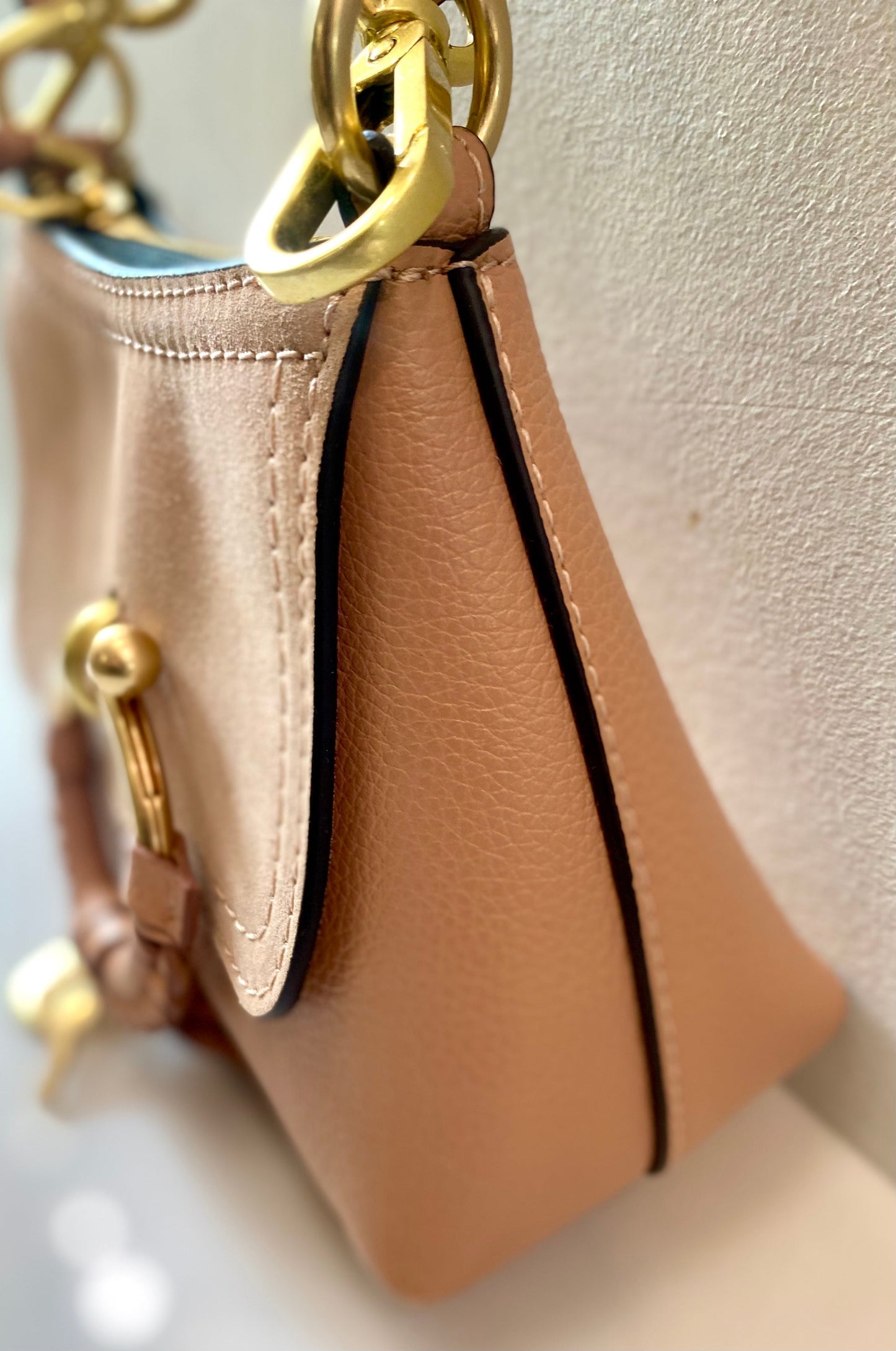 SEE BY CHLOÉ JOAN SUEDE & CALFSKIN LEATHER MINI SHOULDER BAG