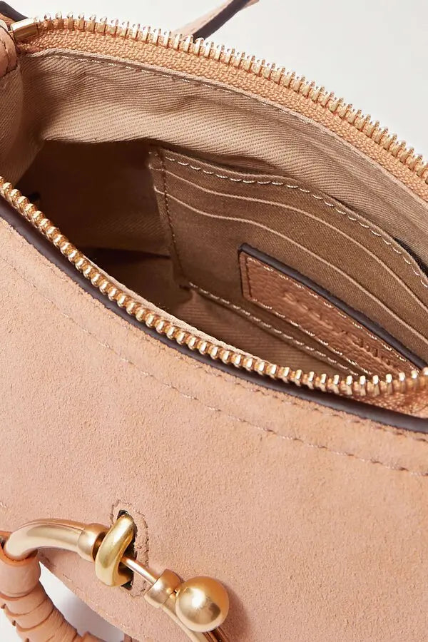 SEE BY CHLOÉ JOAN SUEDE & CALFSKIN LEATHER MINI SHOULDER BAG