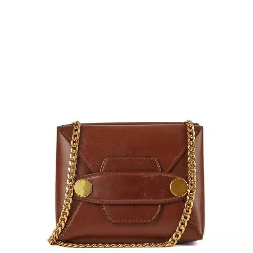 STELLA MCCARTNEY VEGAN LEATHER SMALL POPPER SHOULDER BAG