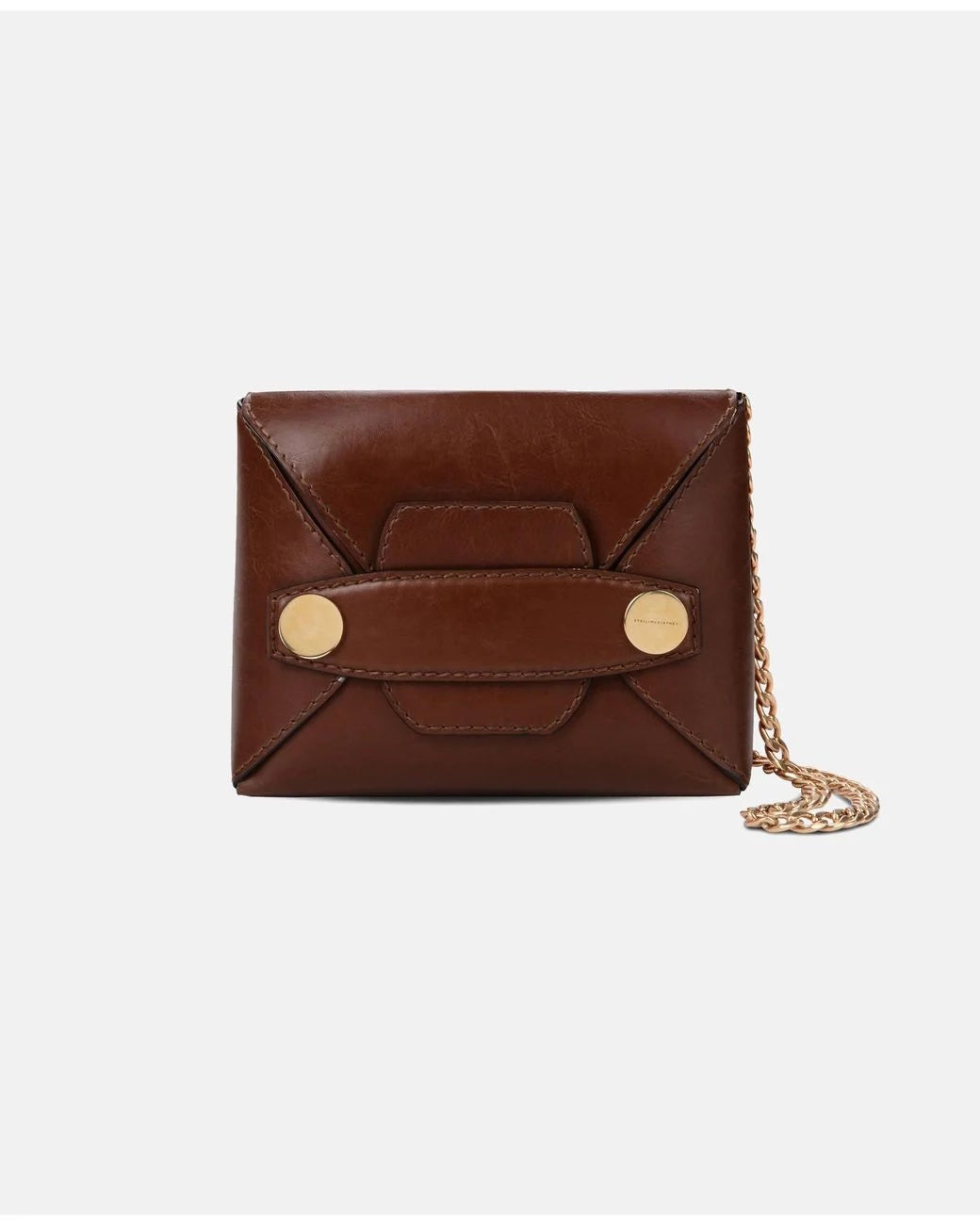 STELLA MCCARTNEY VEGAN LEATHER SMALL POPPER SHOULDER BAG