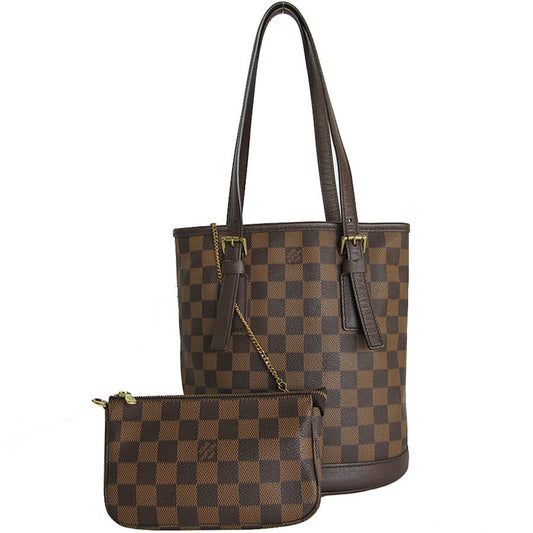 Canvas Bucket Bag with Pouch