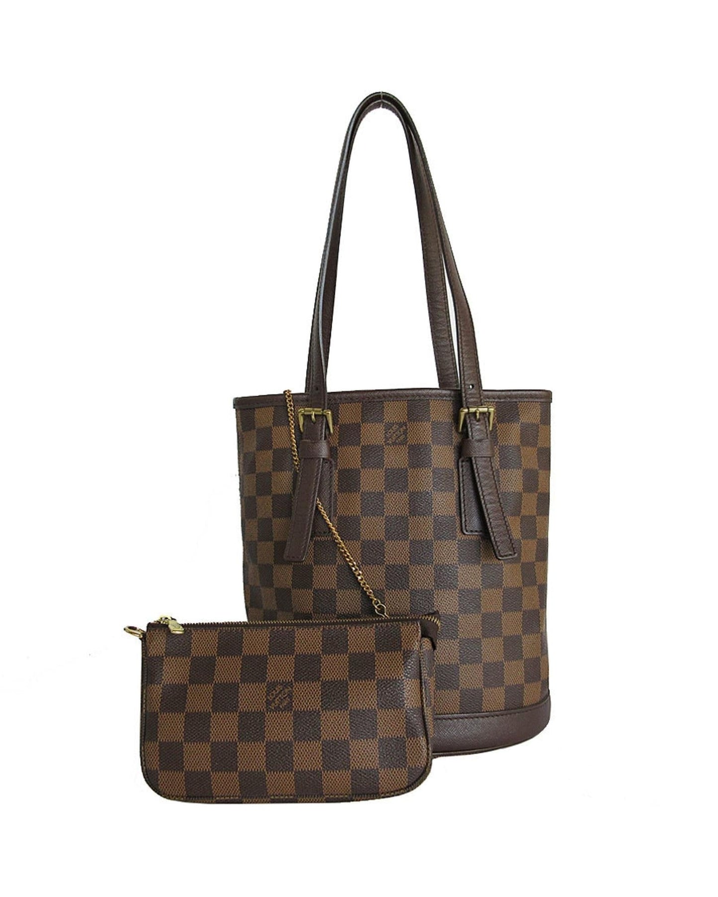 Canvas Bucket Bag with Pouch