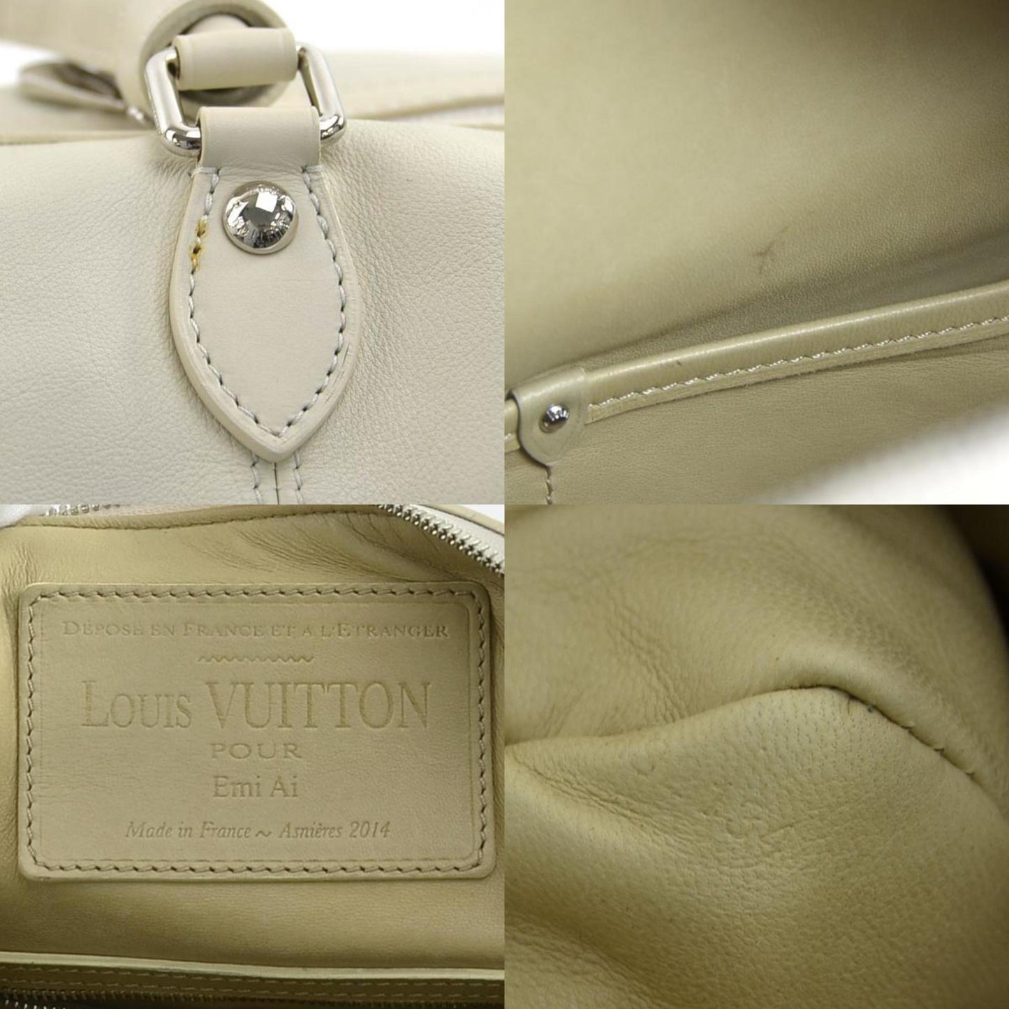 Luxury Leather Boston Bag with Accessories