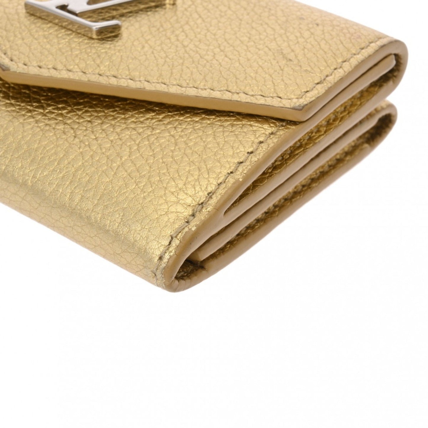 Leather Lockmini Bag with Gold-Tone Accents