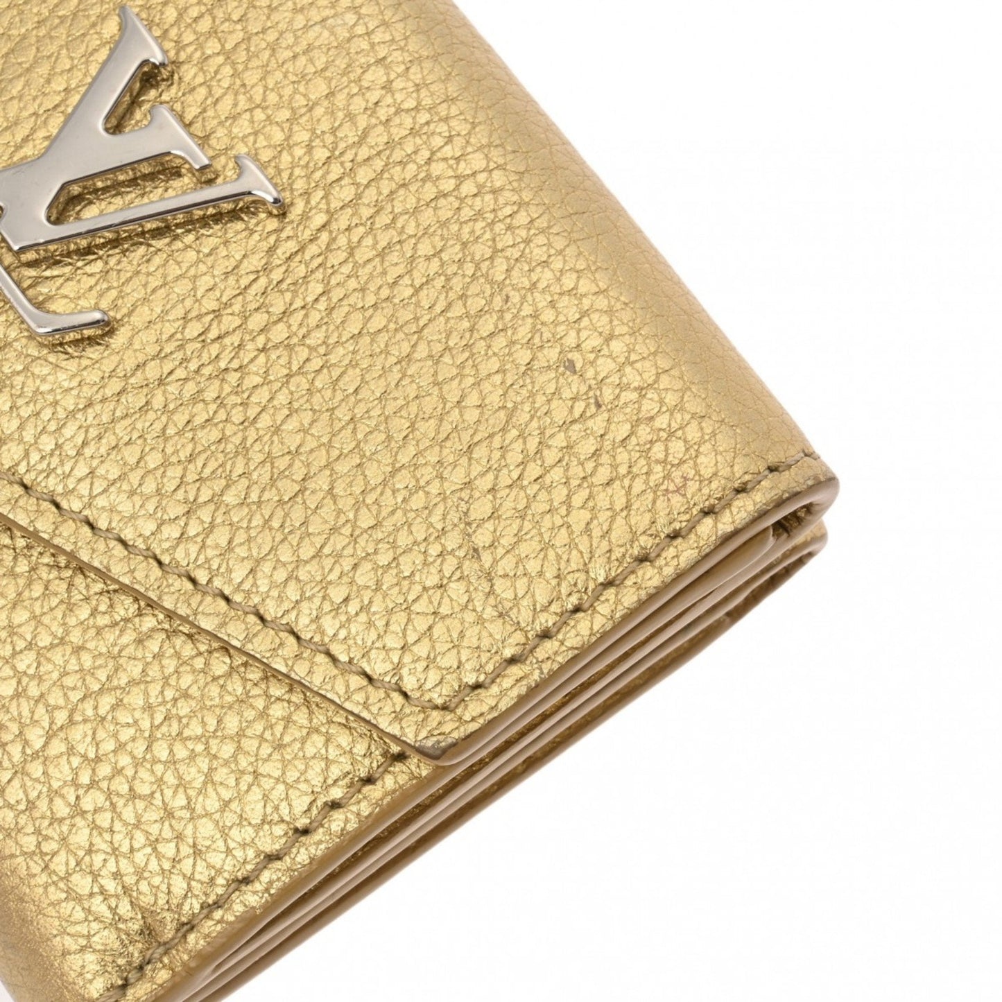 Leather Lockmini Bag with Gold-Tone Accents