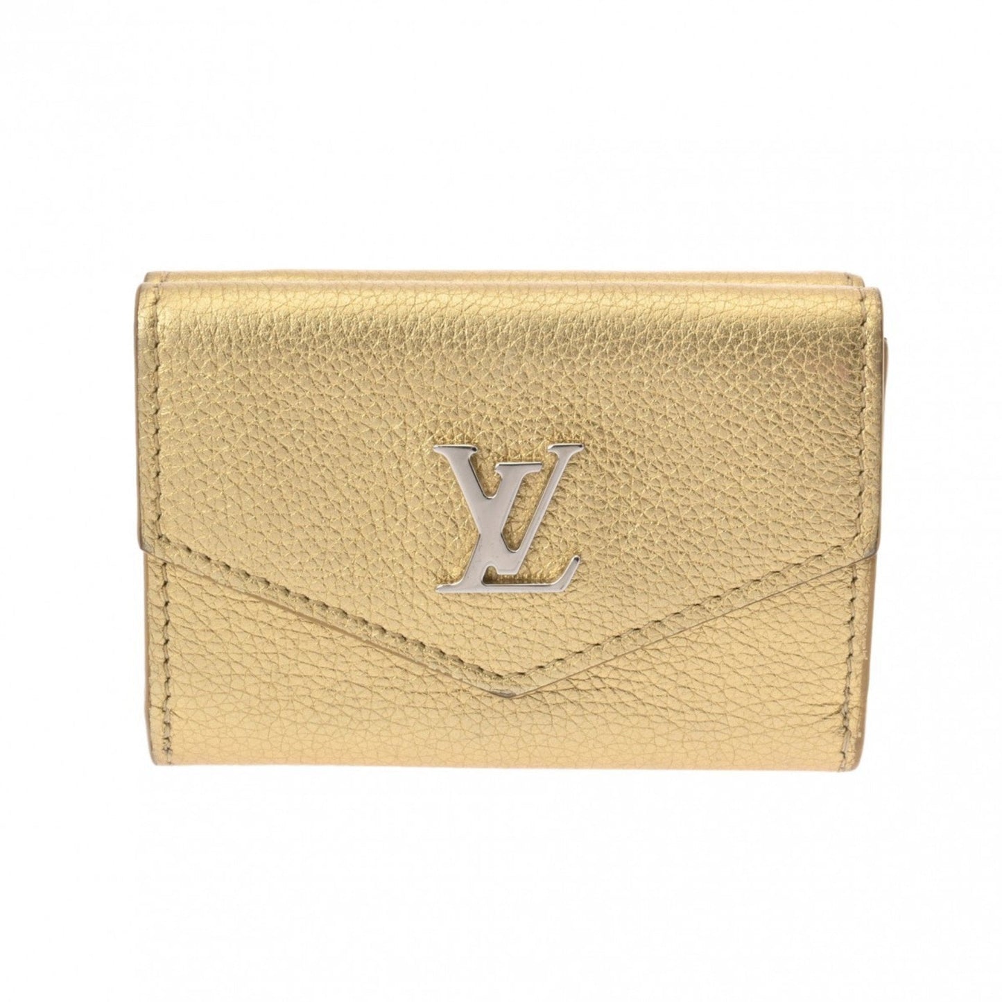 Leather Lockmini Bag with Gold-Tone Accents