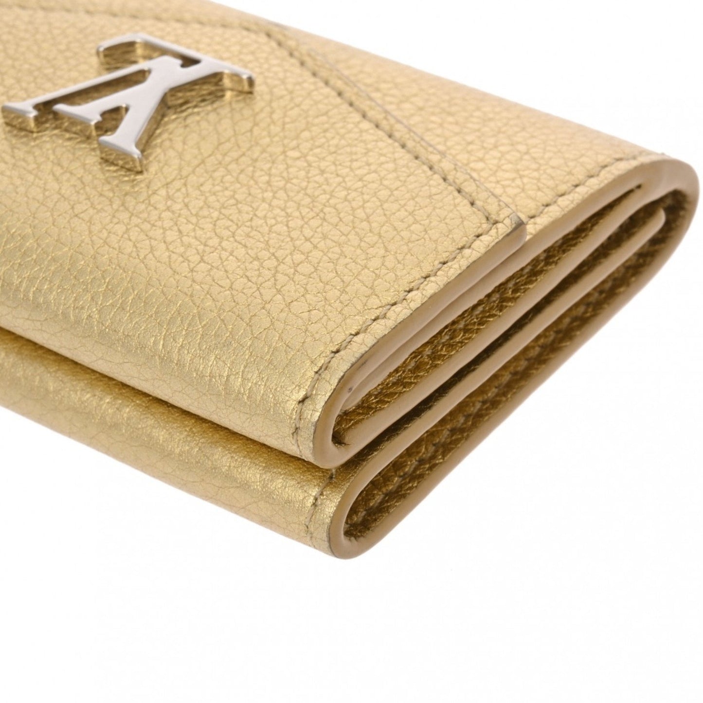 Leather Lockmini Bag with Gold-Tone Accents