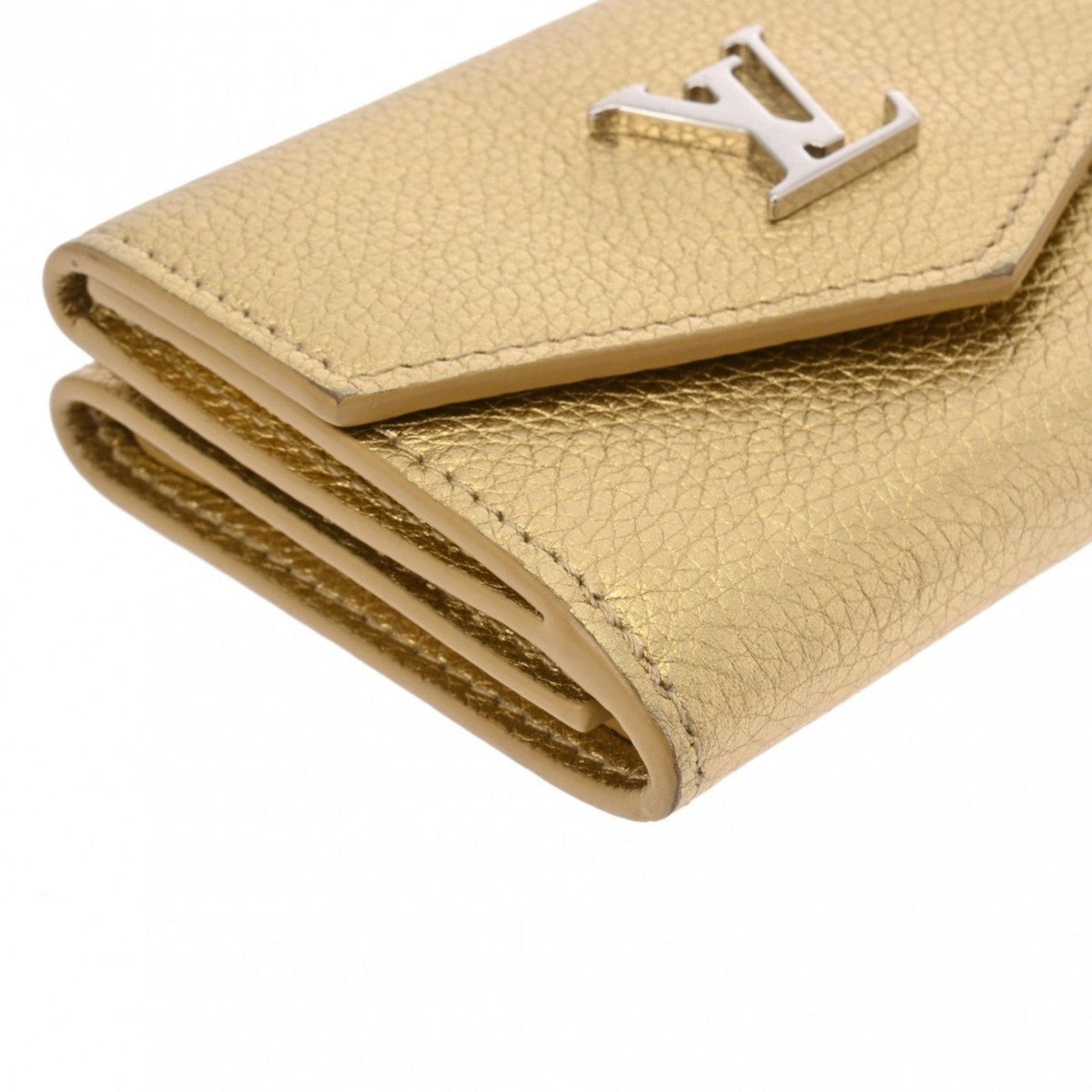 Leather Lockmini Bag with Gold-Tone Accents