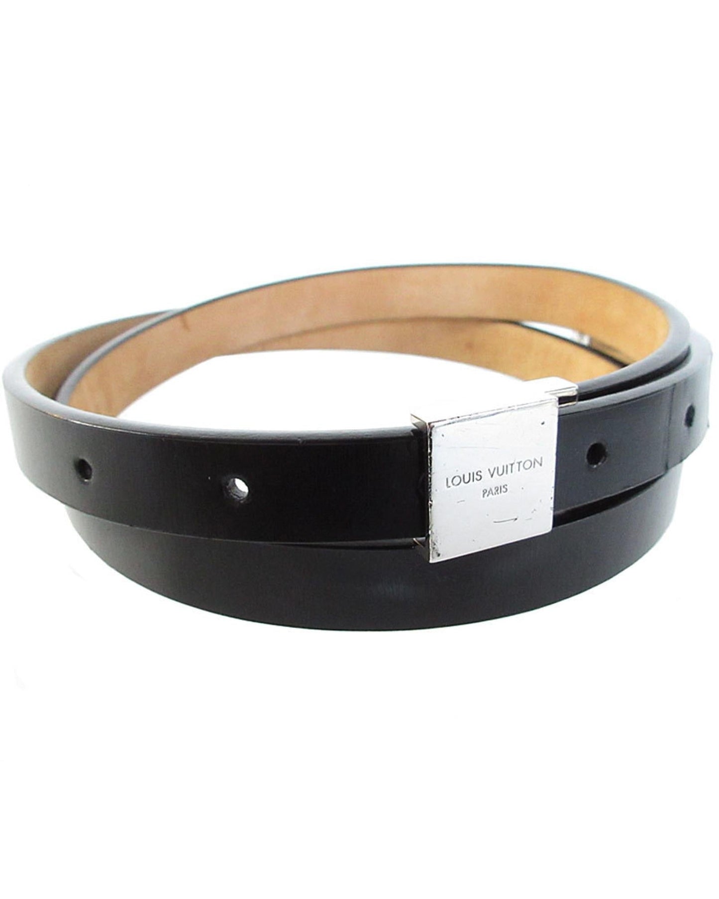 Metal Belt with Slight Stain and Buckle Scratches