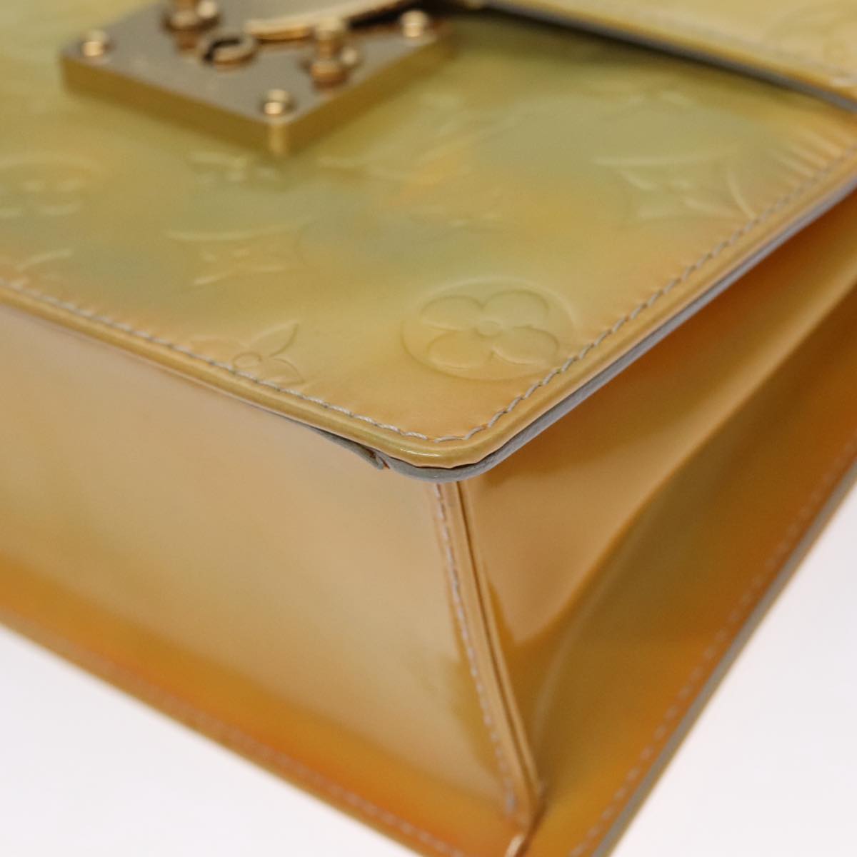 Patent Leather Handbag with Key and Clochette Accessories
