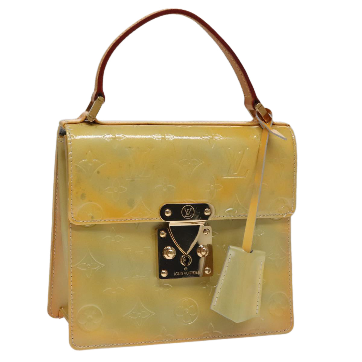 Patent Leather Handbag with Key and Clochette Accessories