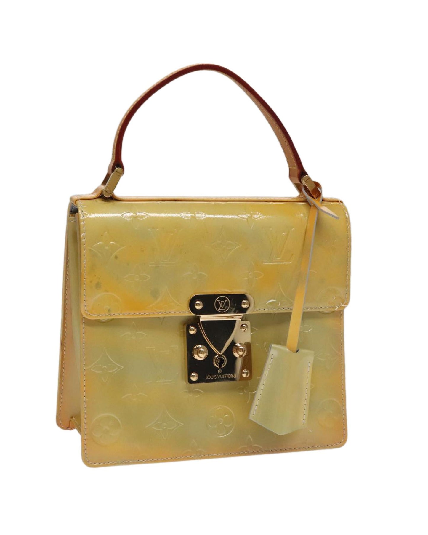 Patent Leather Handbag with Key and Clochette Accessories