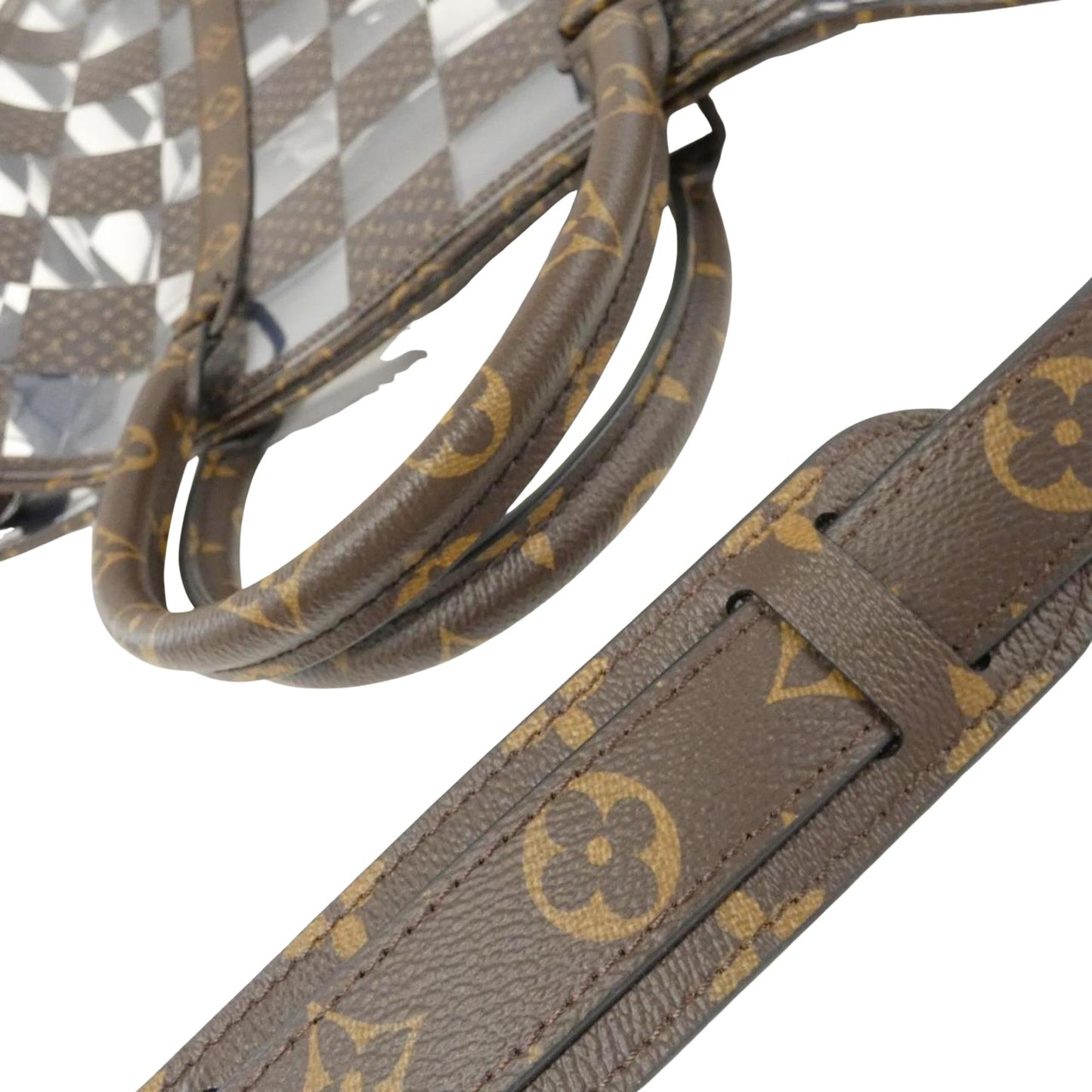 Canvas Sac Plat Tote Bag with Dust Bag and Shoulder Strap