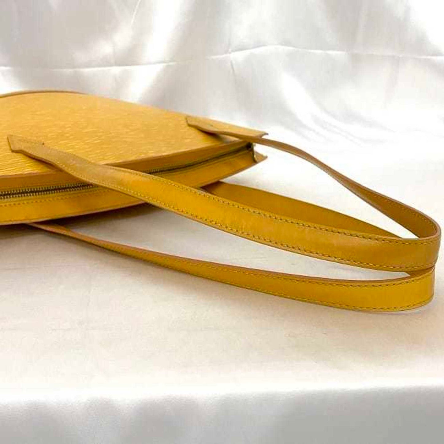 Leather Handbag with Slight Wear and Staining