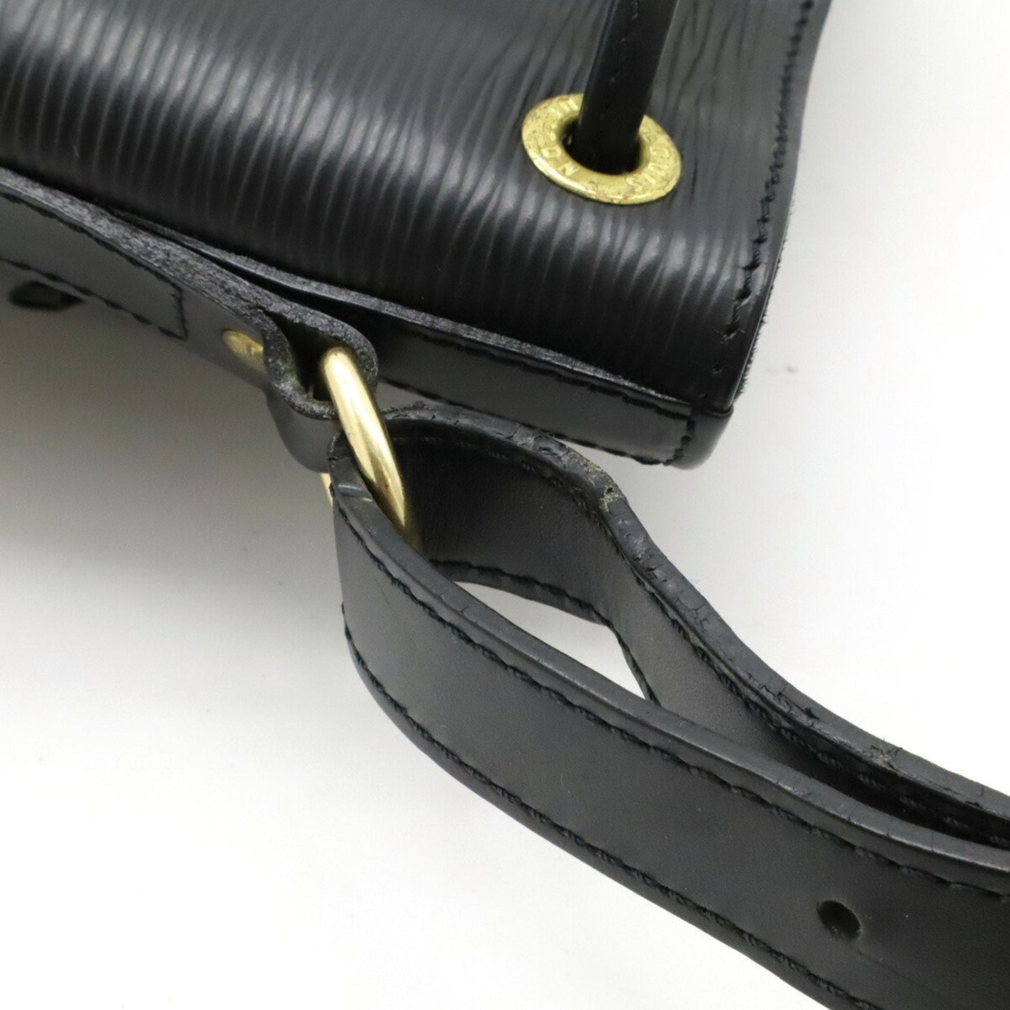 Leather Bucket Bag with Drawstring Closure