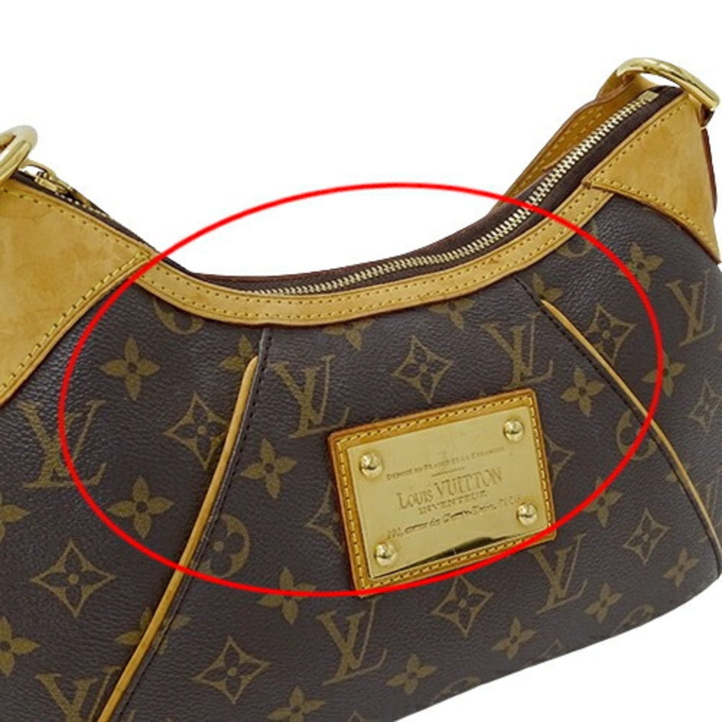 Designer Canvas Shoulder Bag in Good Condition