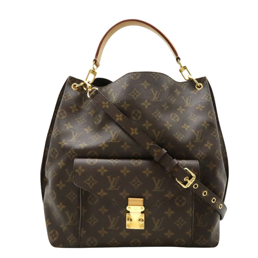Canvas Shoulder Bag with Strap and Metal Fittings