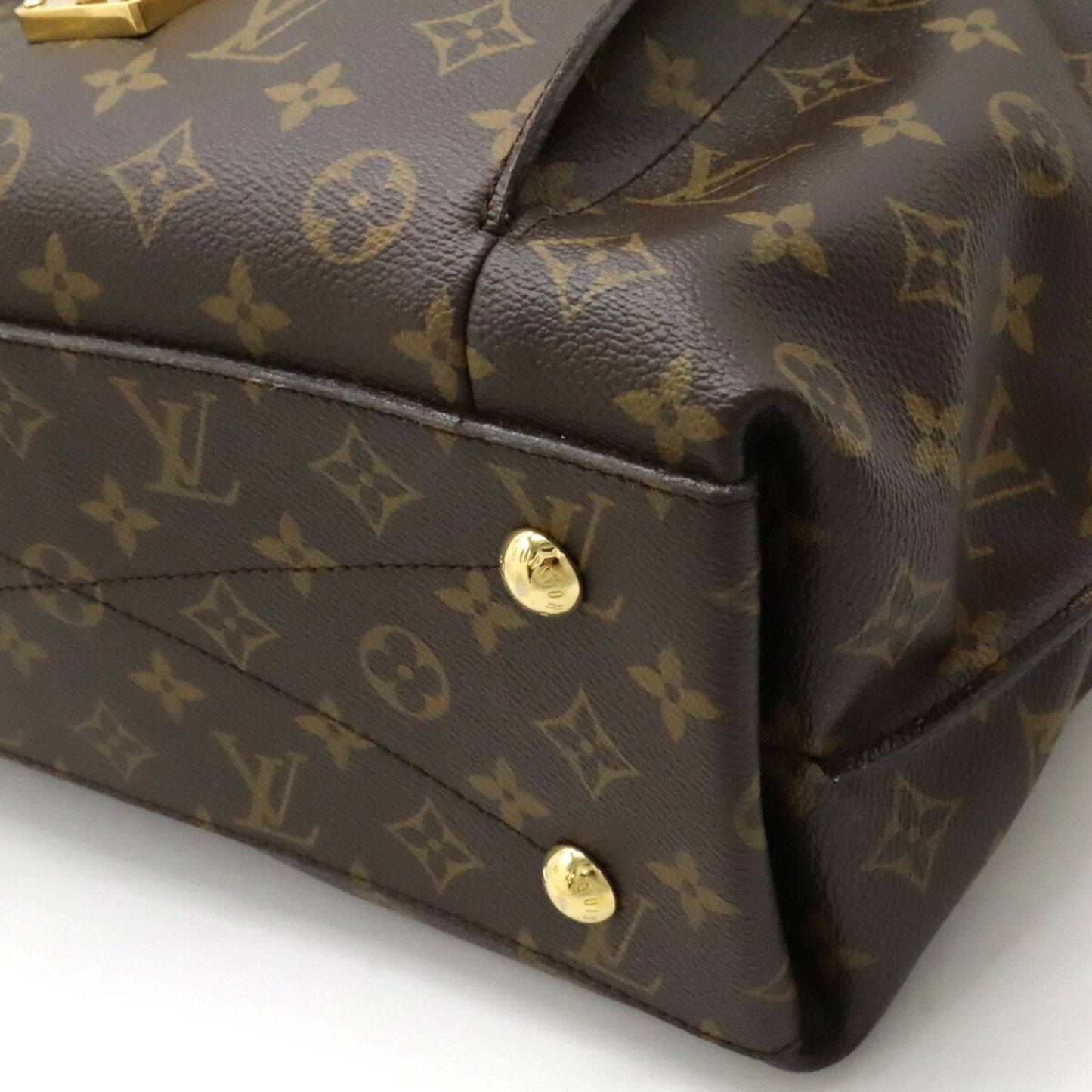 Canvas Shoulder Bag with Strap and Metal Fittings