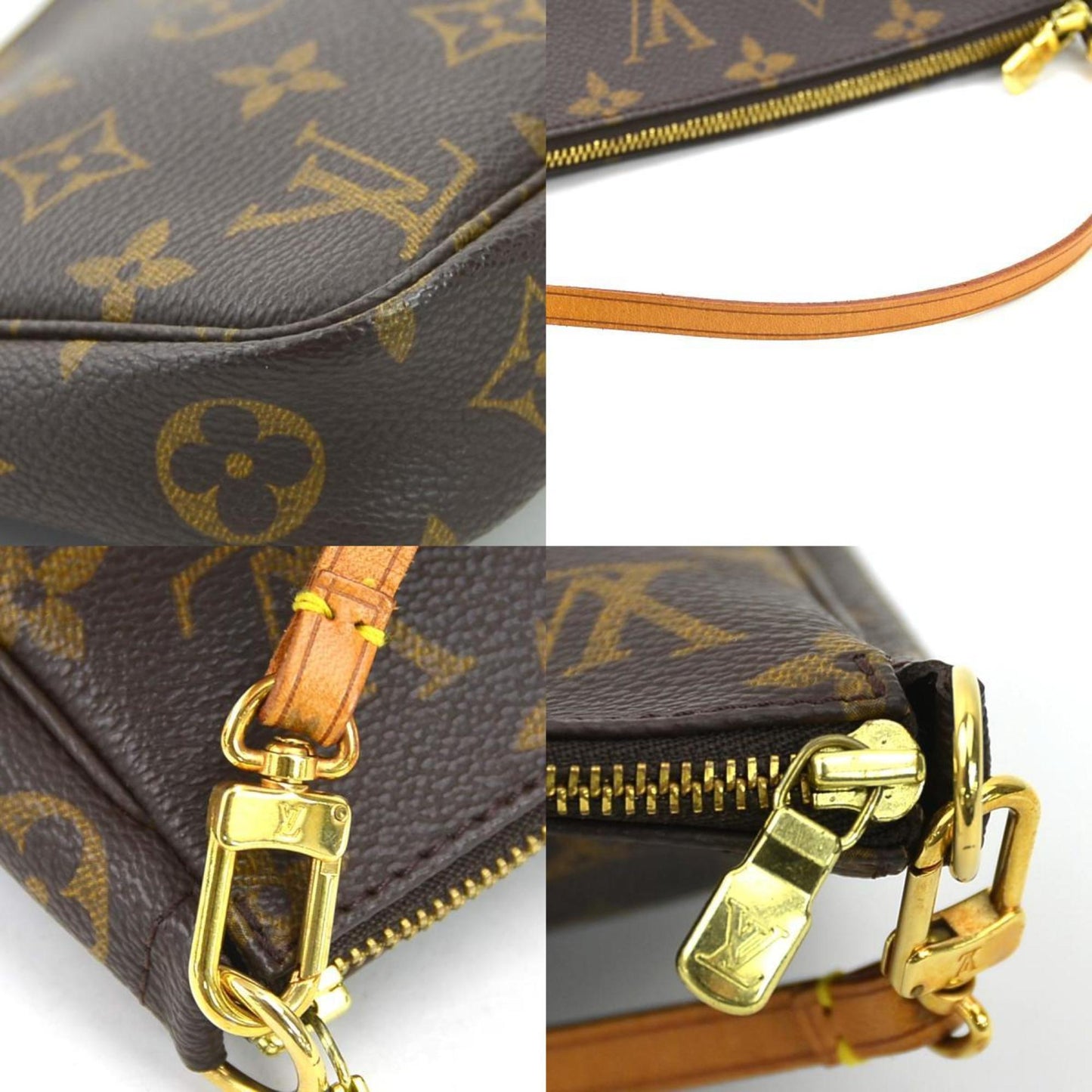 Pochette Accessoire Canvas Clutch with Slight Wear and Discoloration