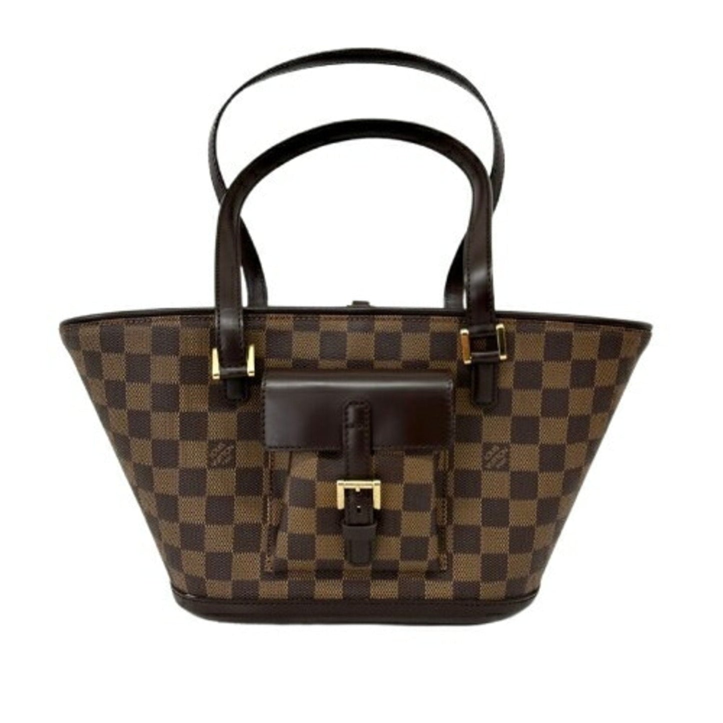 Canvas Handbag with Minor Wear and Stains