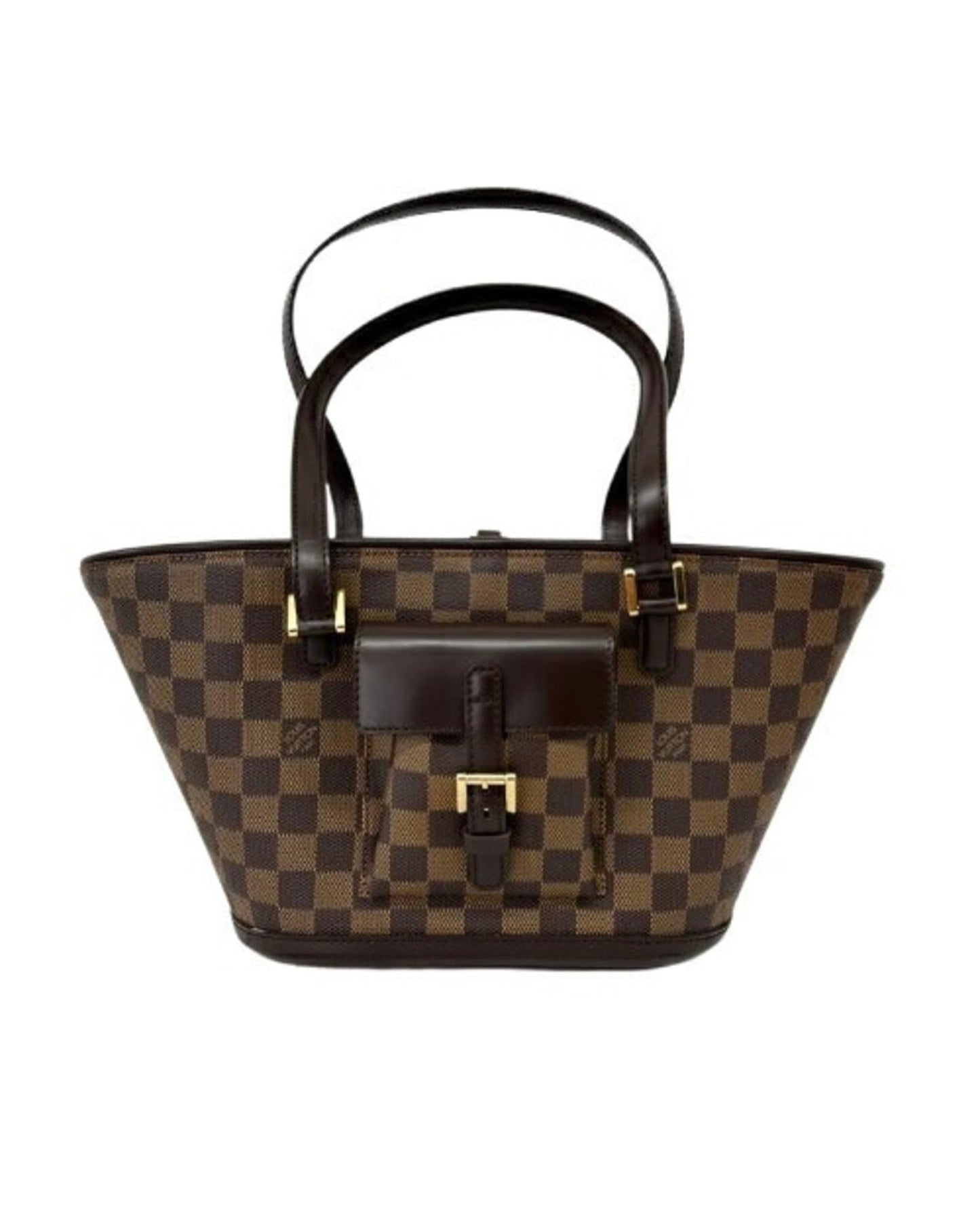 Canvas Handbag with Minor Wear and Stains