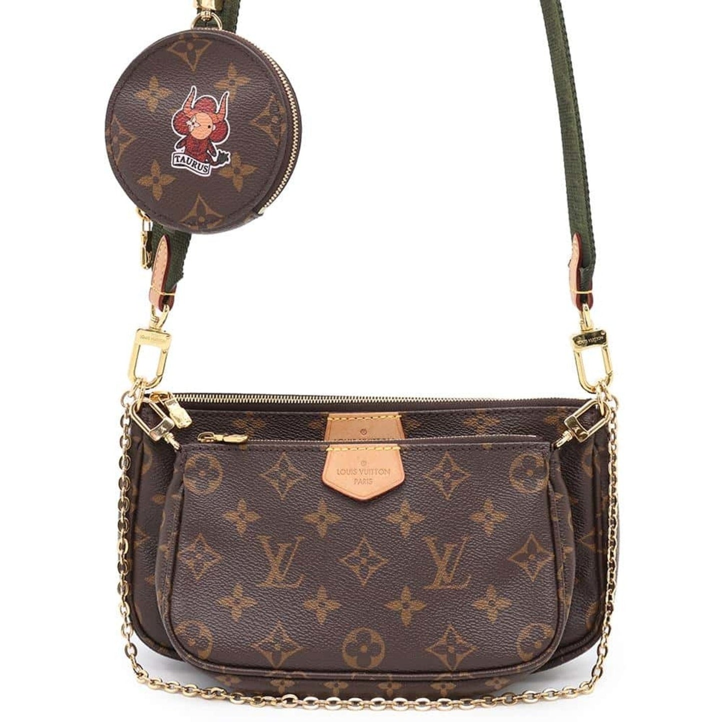 Multi Pochette Accessoires Canvas Bag with Dust Bag and Pouch