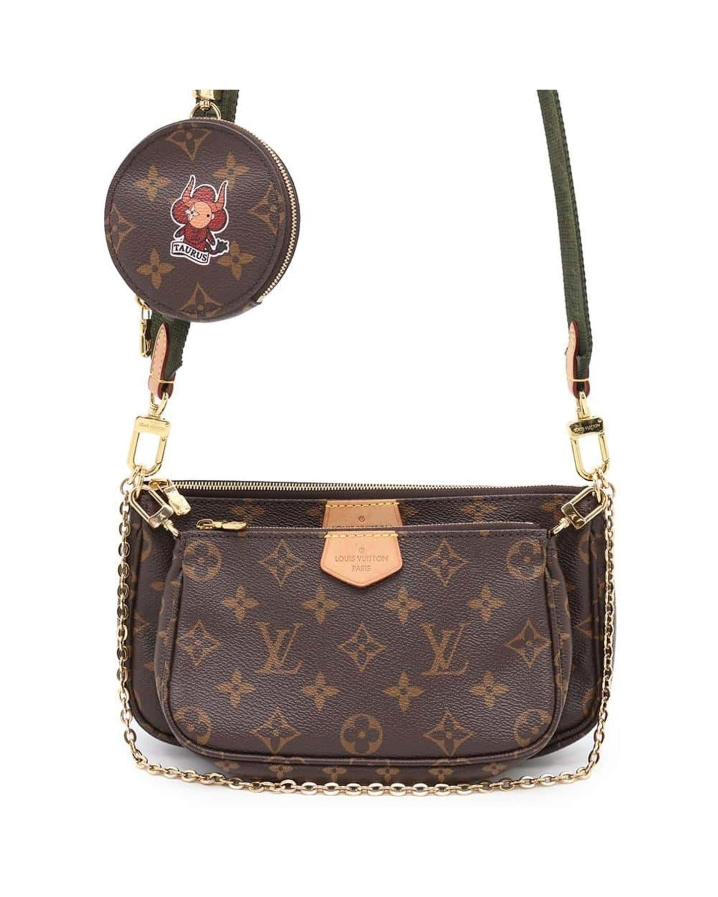 Multi Pochette Accessoires Canvas Bag with Dust Bag and Pouch