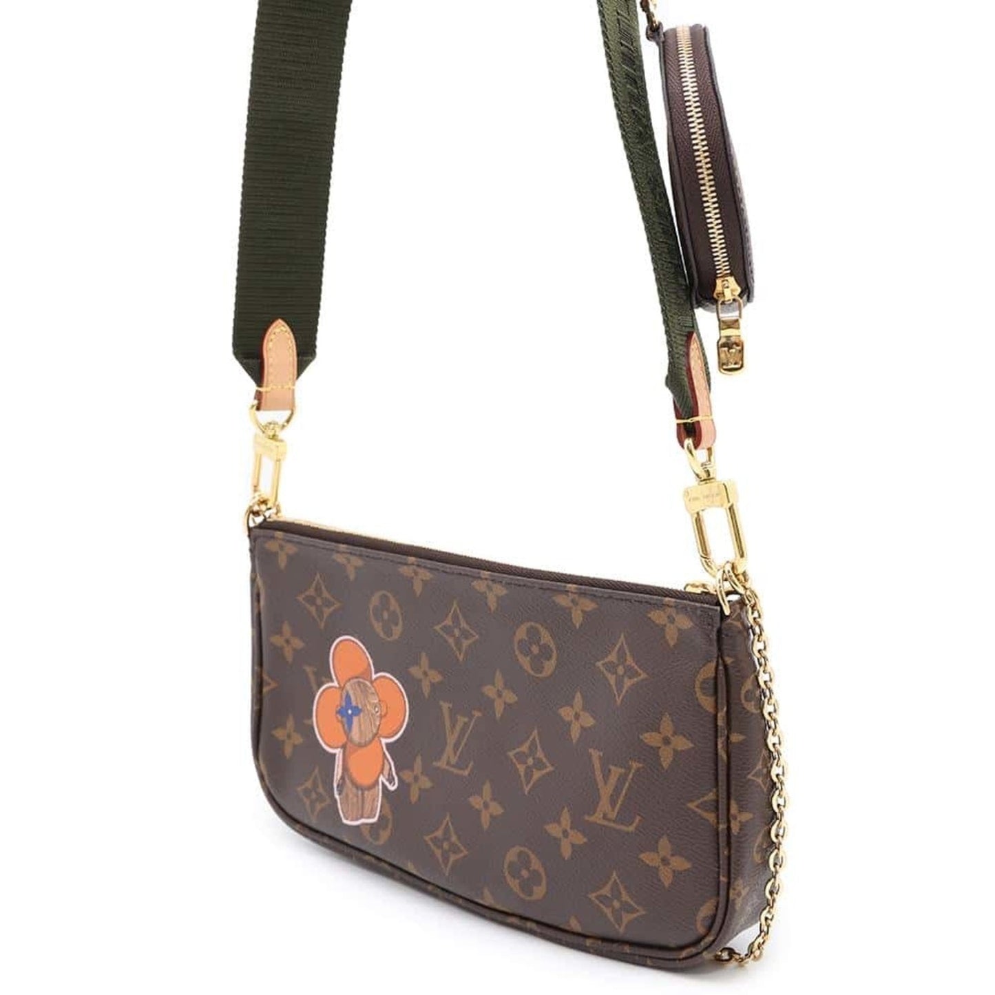 Multi Pochette Accessoires Canvas Bag with Dust Bag and Pouch