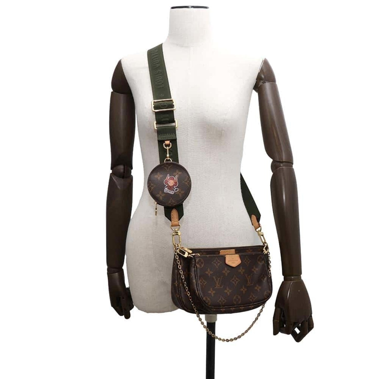 Multi Pochette Accessoires Canvas Bag with Dust Bag and Pouch