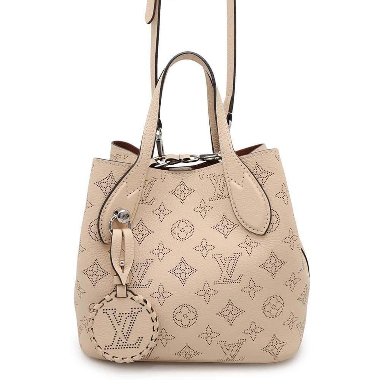 Mahina Leather Handbag with Charm and Shoulder Strap