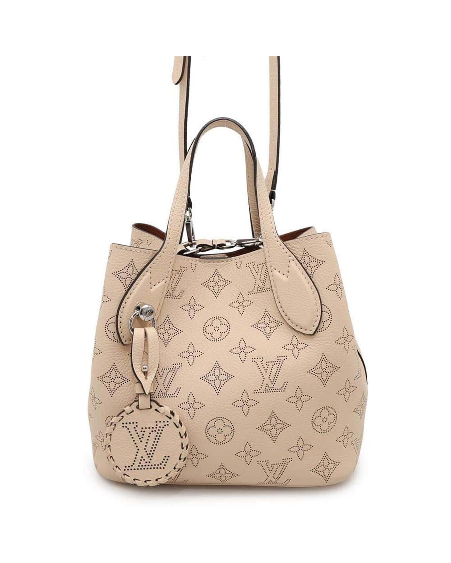 Mahina Leather Handbag with Charm and Shoulder Strap
