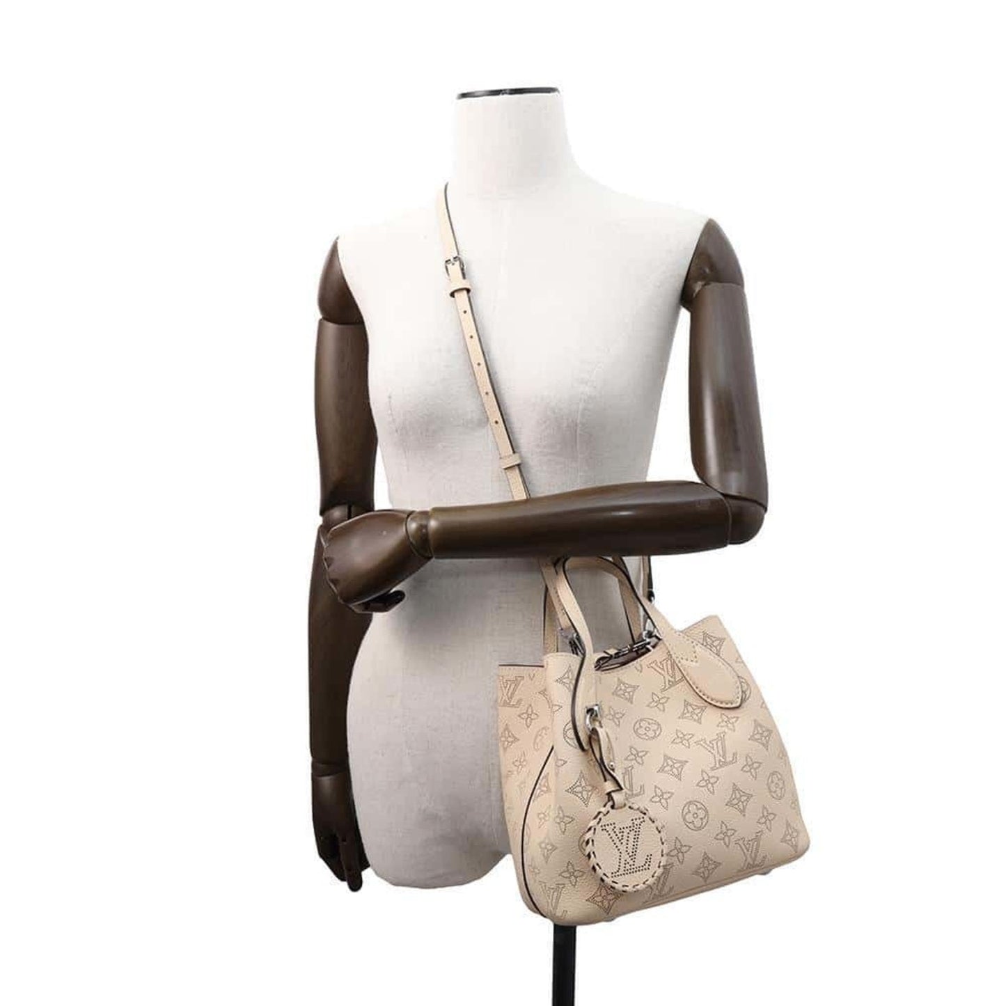 Mahina Leather Handbag with Charm and Shoulder Strap