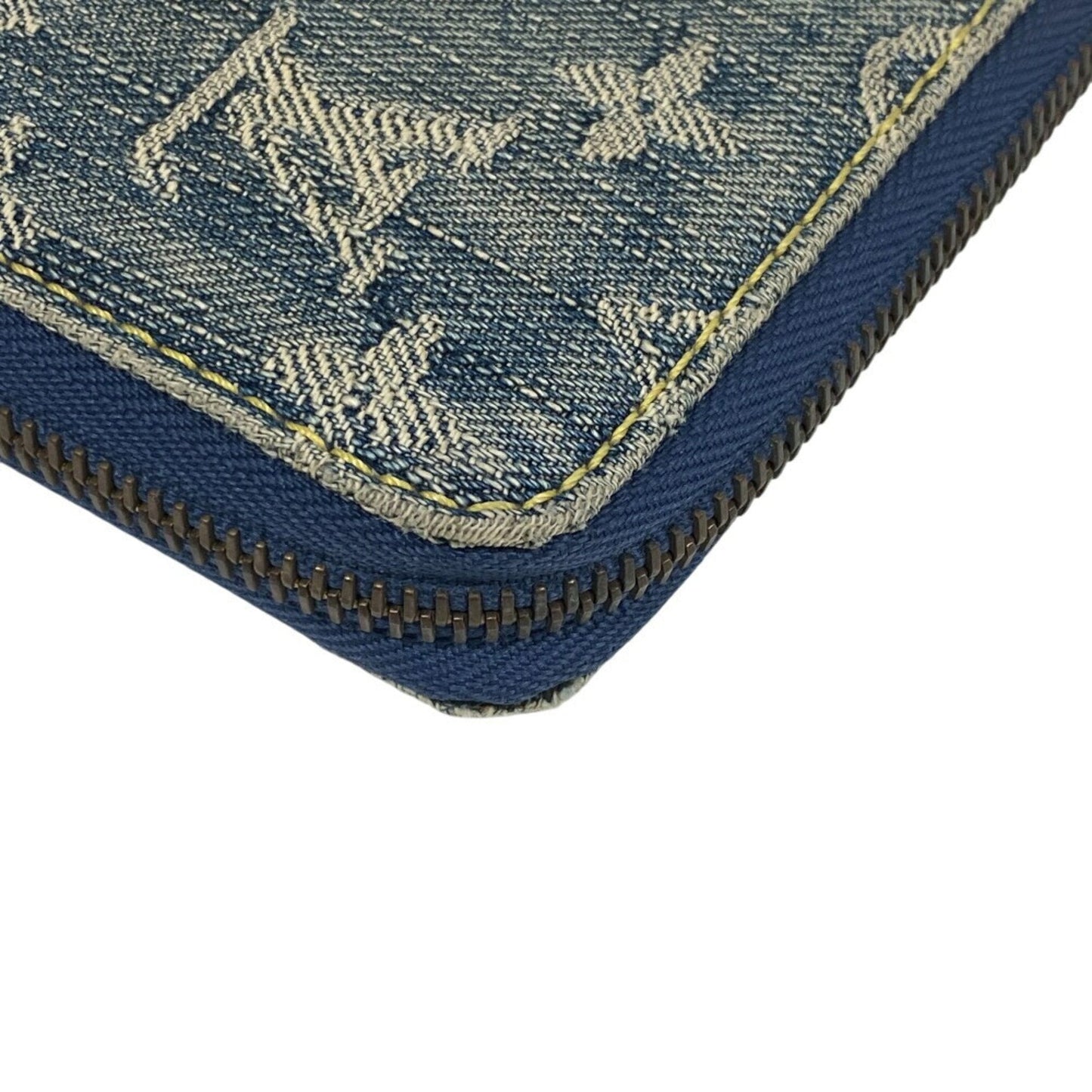 Denim Zippy Wallet with Box and Dust Bag