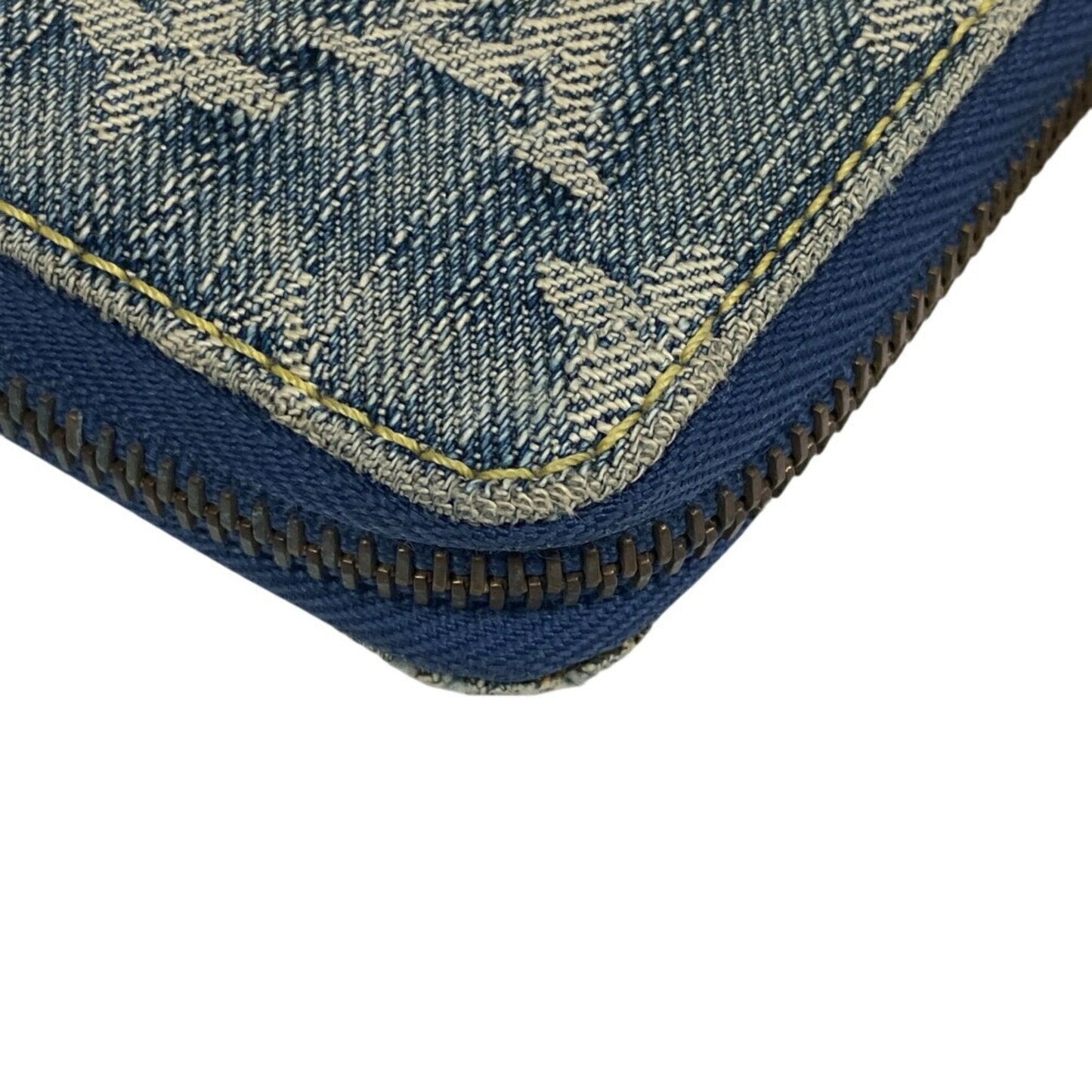 Denim Zippy Wallet with Box and Dust Bag